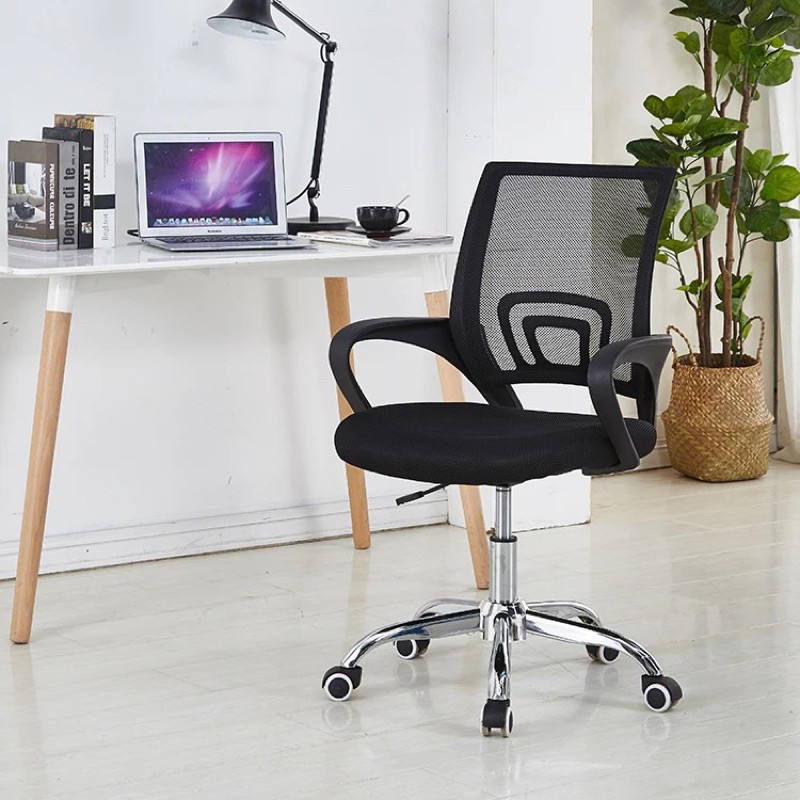 Kursi Putar Jaring / Kursi Kerja / Kursi Kantor / Kursi Belajar Kaki Chrome