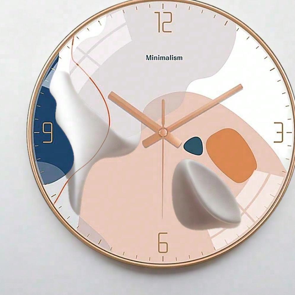 Yopia - Jam Dinding Nordic Artsy Aesthetic 30 Cm Logam