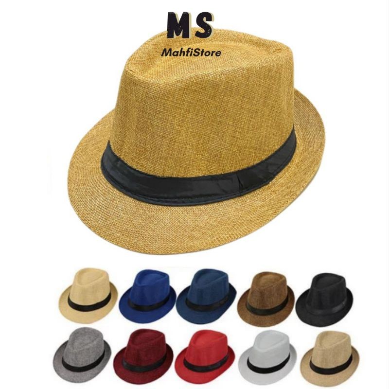 Topi Jazz / Topi Cowok / Topi Pantai / Topi Pria / Topi Fedora Import Keren Tompi Model Casual Vinta