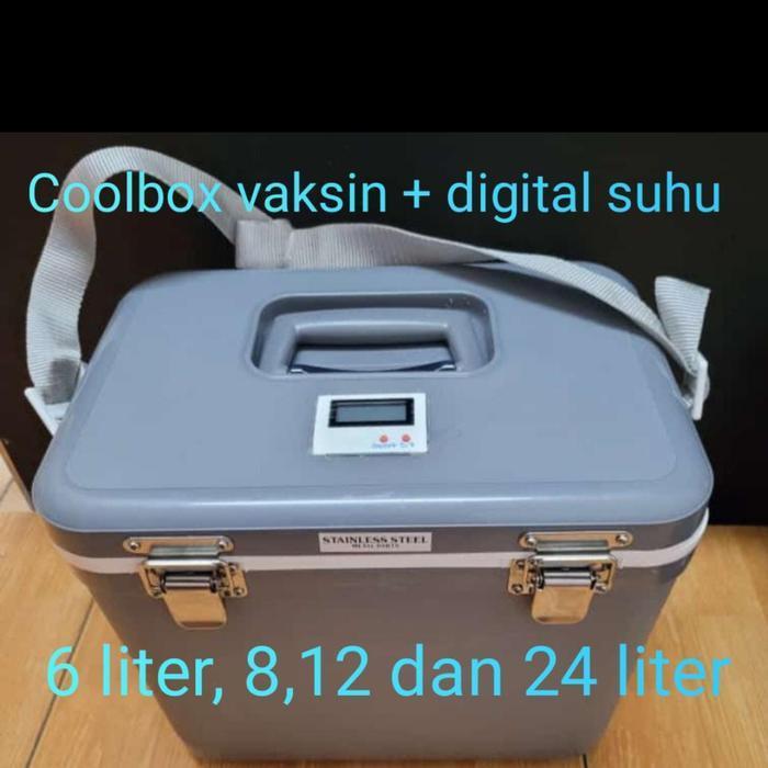 Box Vaccine cooler l Cooler box vaccine plus suhu digital