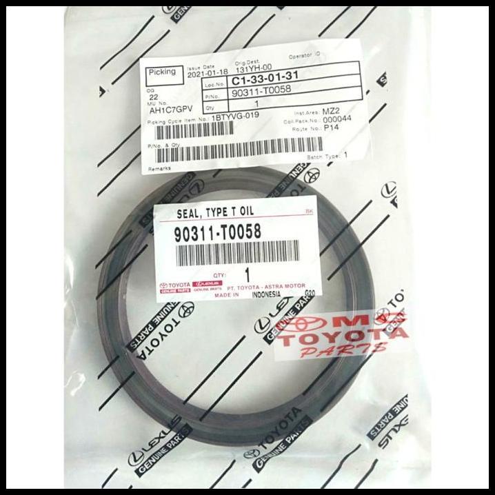TERLARIS SEAL KRUK KREK AS BELAKANG 90311-T0058 INNOVA FORTUNER HILUX HIACE 