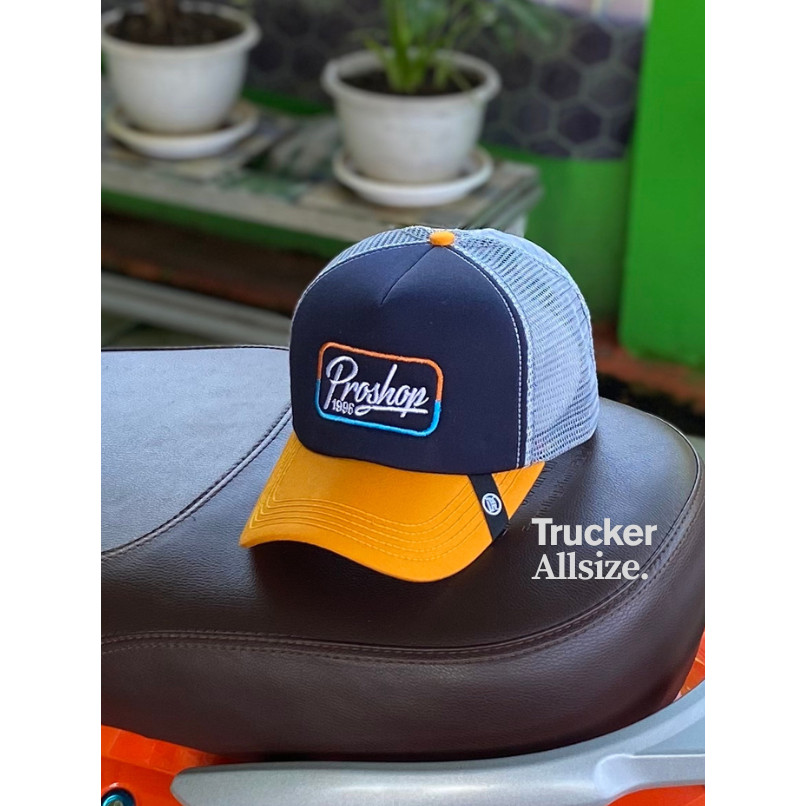 PROSHOP Topi Jaring Pria Dewasa Orginal Distro Orange Navy Abu Dloozy Official 02