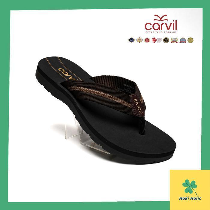 Bisa Cod - Carvil Lucas Smart Sandal Jepit Pria Ukuran 38-44 / Sandal Carvil Original