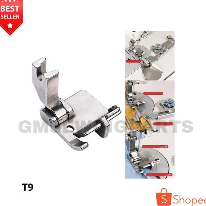 Sepatu mesin jahit type T9, mesin jarum 1 brother, juki, jack, typical, zoje, siruba, sunstar dll