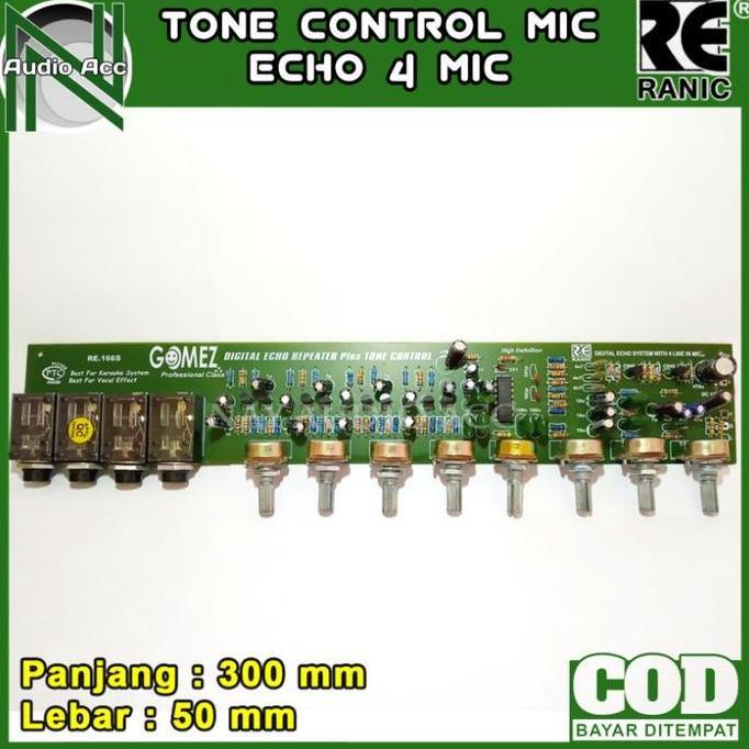 kit tone control stereo gomez echo 4 mic
