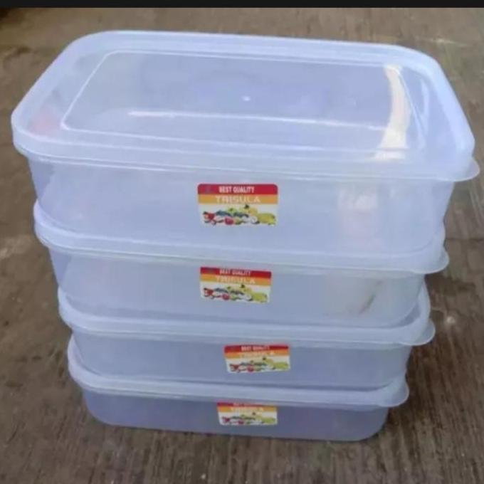 Kotak Makanan Plastik Transparan KMP MUTIARA 900 Ml