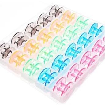 Bobbin / Spool plastik warna mesin jahit set