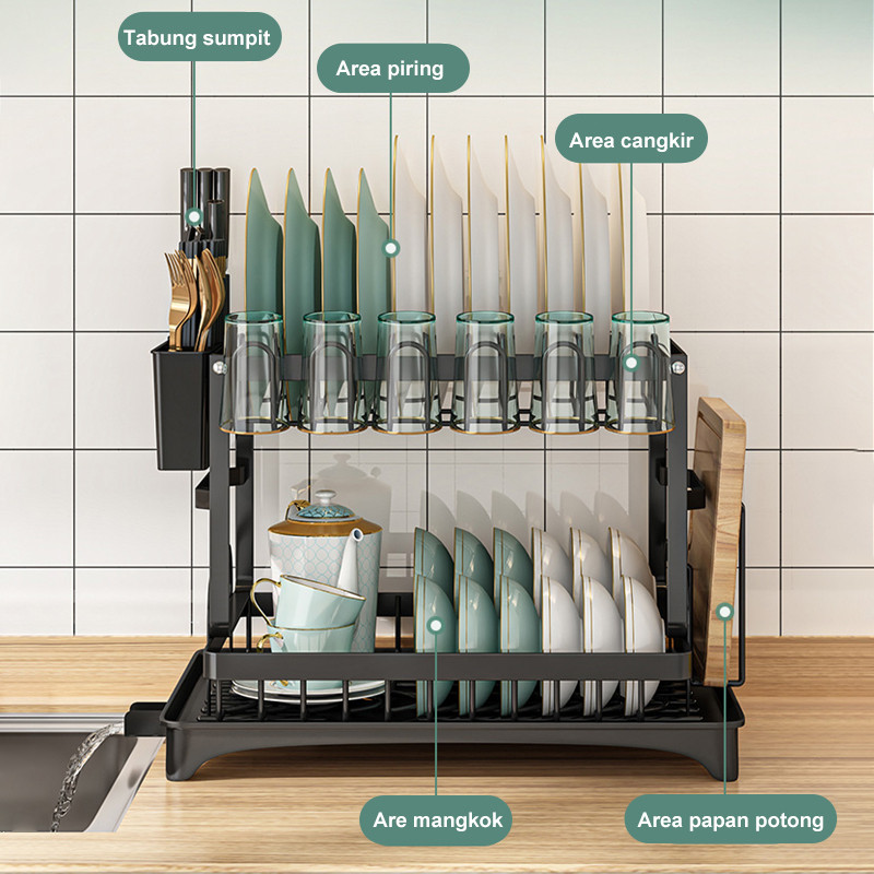 Rak Piring Stainless Rak Piring Wastafel Stainless Rak Wastafel Cuci Piring Stainless Rak Pengering 