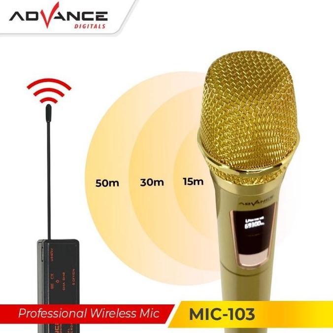 Advance Microphone Mic Single Wireless + Receiver MIC 103