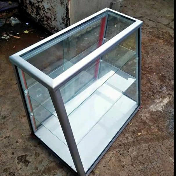 etalase warung makanan P.55 model miring