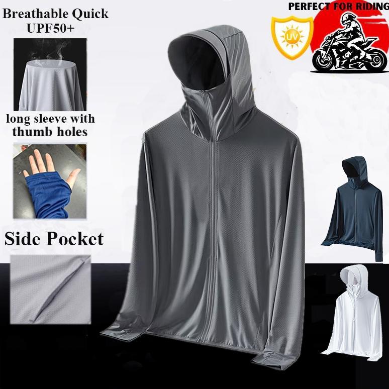 Fth-56 Upf50+ Summer Ice Silk Sunscreen Jacket Breathable Quick Drying Anti Uv Pria Protection Outdo