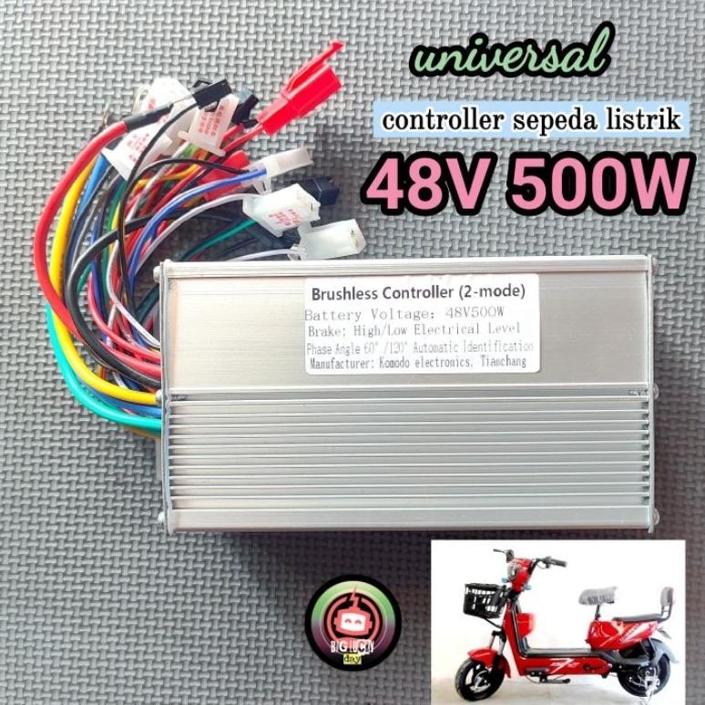 Fg-87 Controller Sepeda Listrik Universal 48V 500W Kontroler Controler 48Volt 500Watt Modul Box Mesi