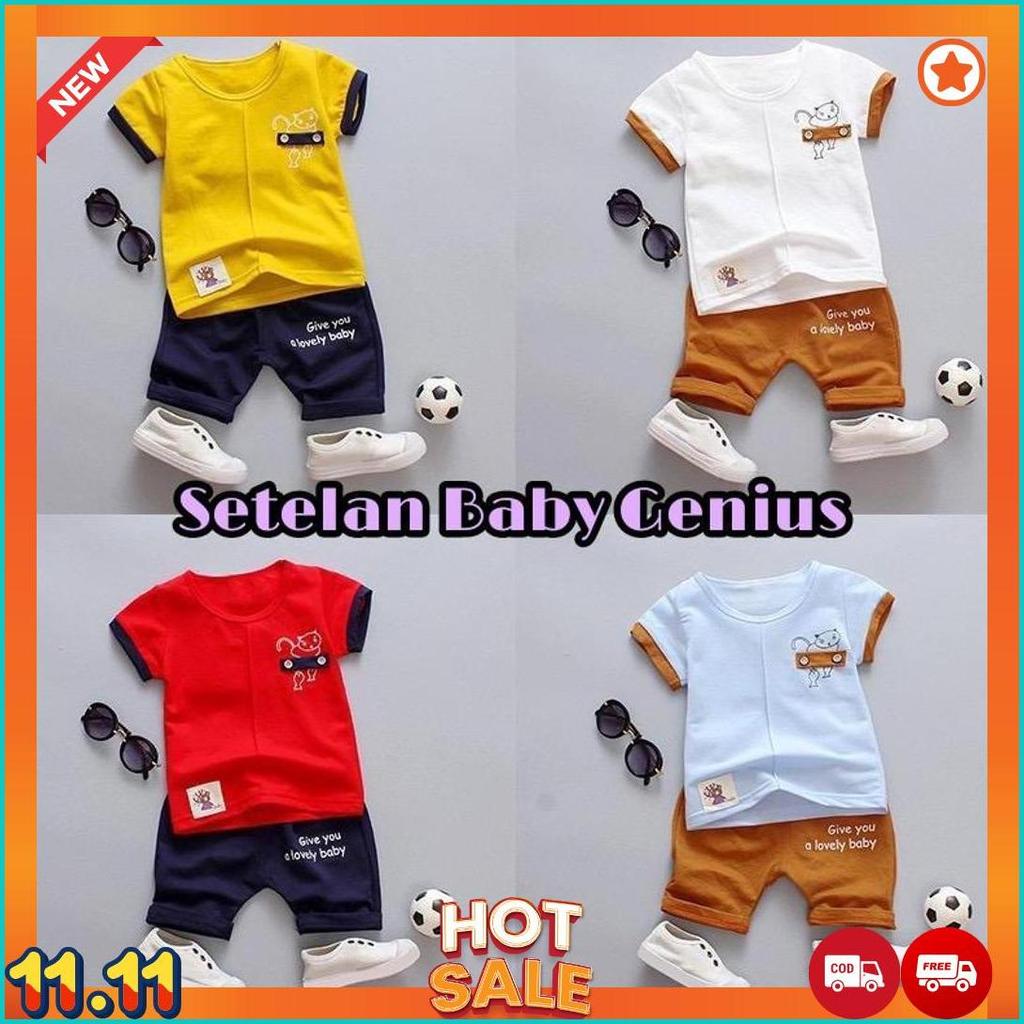 Setelan Anak Baby Genius 1-5 Tahun [L14]