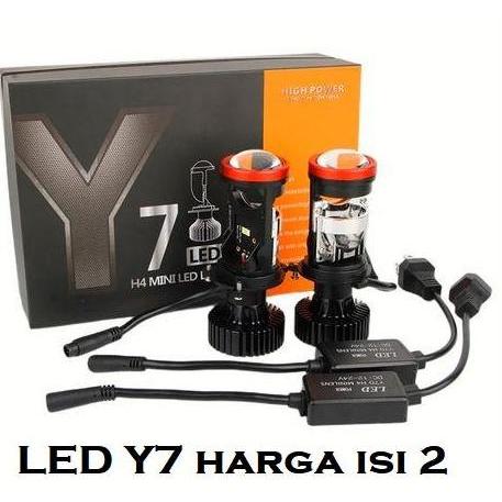 Promo Lampu LED Y7D H4 Y7 mini projector biled H4 kaki 3 mobil motor headlamp Diskon