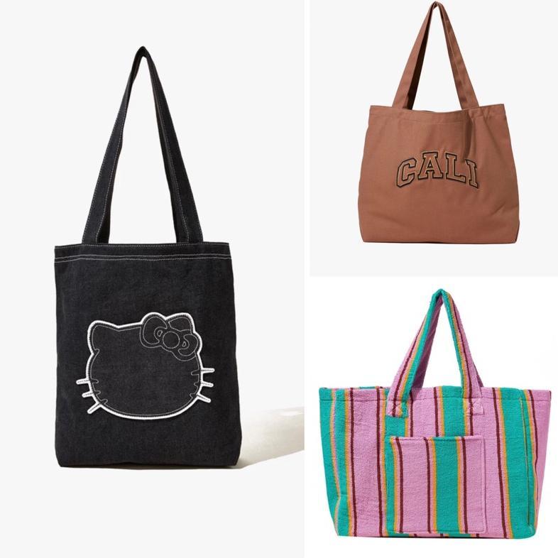 Jasa Titip Beli Jastip Reusable Recycle Aesthetic Cute Tote Shoulder Wide Bag by Rubi Cotton On New 