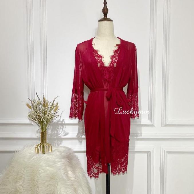 Luckymm Baju Tidur Kimono Dinas Malam Wanita 118