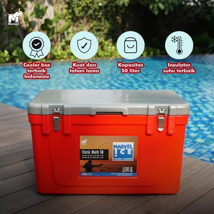 Cooler Box 50 L / Marvel Cool es batu kristal mancing marina coolbox