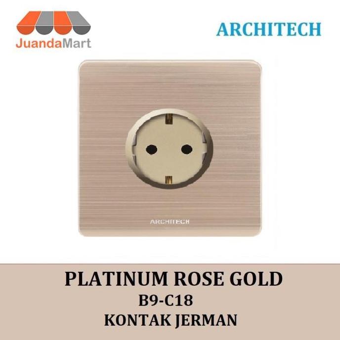 [JM] ARCHITECH PLATINUM B9-C18 STOP KONTAK - COLOKAN LISTRIK GOLD READY STOCK