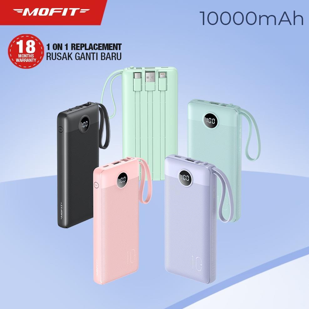 New Product ( Hanya Di Shopee ) Powerbank Mofit M19 10000Mah + Fast Charge 2.4A Real Capacity