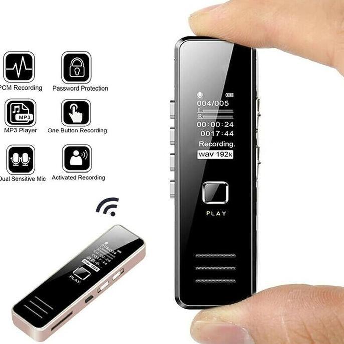 Perekam Suara Audio Digital Mini Voice Recorder 32GB Alat perekam mini