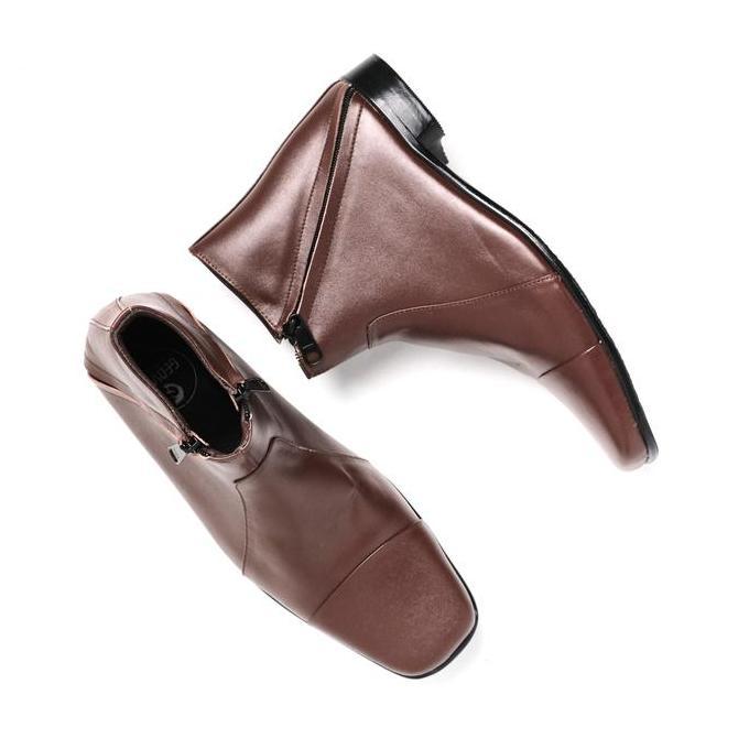 Sepatu Pantofel Pria Formal Kulit Geovani - Christoffer Coklat