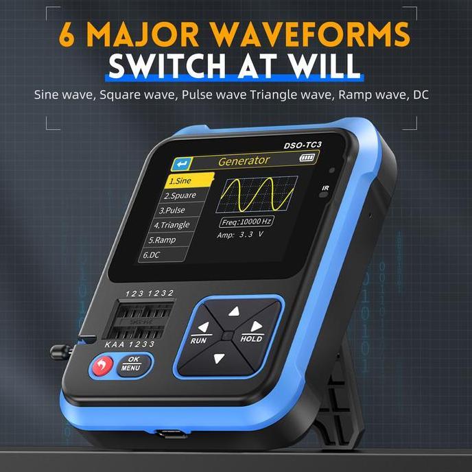Tester Transistor Osiloskop Digital PWM 2.5 MS/s Digital Oscilloscope