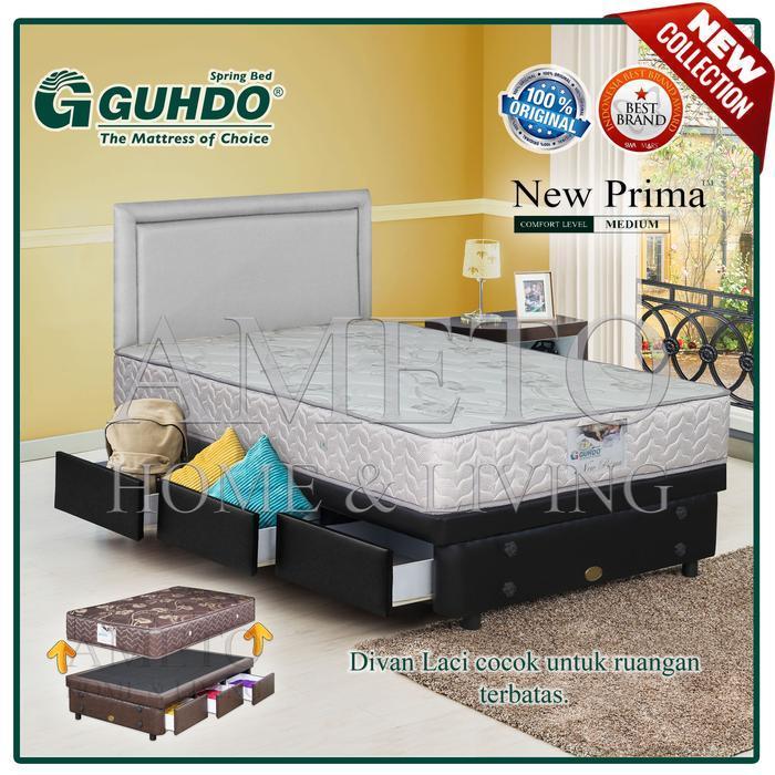 Guhdo Spring Bed New Prima 100x200 Divan Laci Drawer Prospine