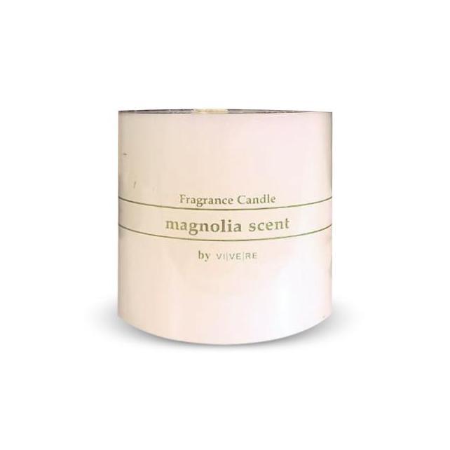 VIVERE Pillar Candle Magnolia White - Lilin Aromatherapy