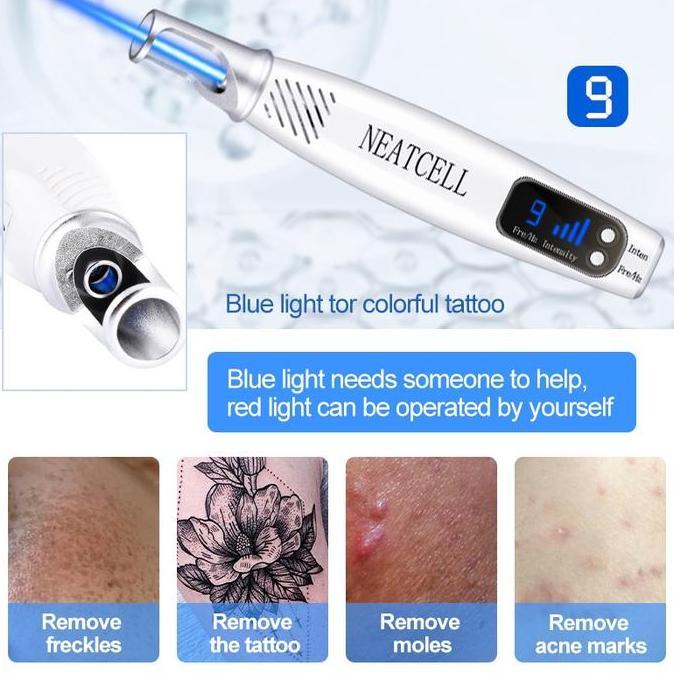 Frankybee Picosecond Laser Biru Pen Penghilang Flek Hitam Laser Wajah/ Penghilang Tato/ Penghilang K