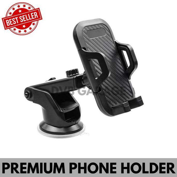PREMIUM PHONE HOLDER MOUNT MOBIL - OTOMATIS KACA TEMPEL HANDPHONE HP