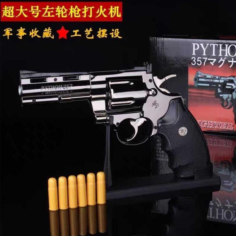 COD - KOREK API MODEL PIST0L COLT PHYTON 357 UKURAN BESAR korek gas bisa di isi ulang