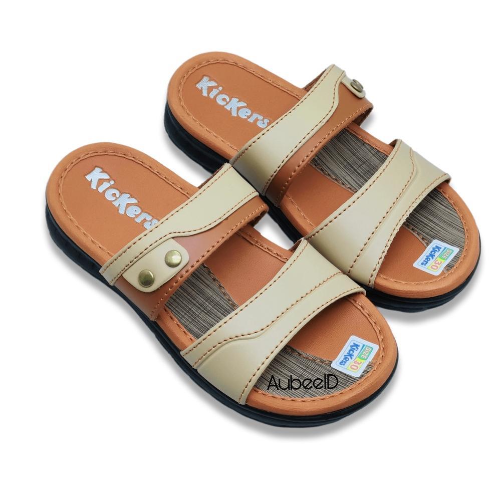 BEST SELLER SANDAL SELOP ANAK COWOK KULIT  KICKERS CASUAL