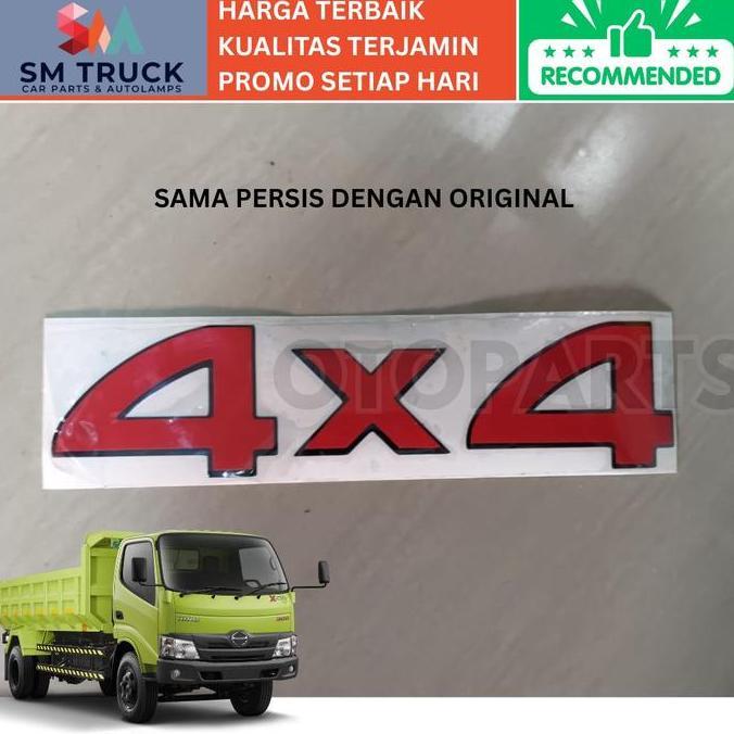 AMDOXTE STICKER STIKER TULISAN 4X4 4 X 4 HINO 300 DUTRO EURO4 EURO 4 BEST QUALITY