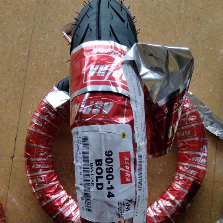 Ban Luar ASPIRA 90/90 Ring 14 BOLD Ban Belakang Motor Matik Beat Vario Scoopy Mio Non Tubles TT 9090