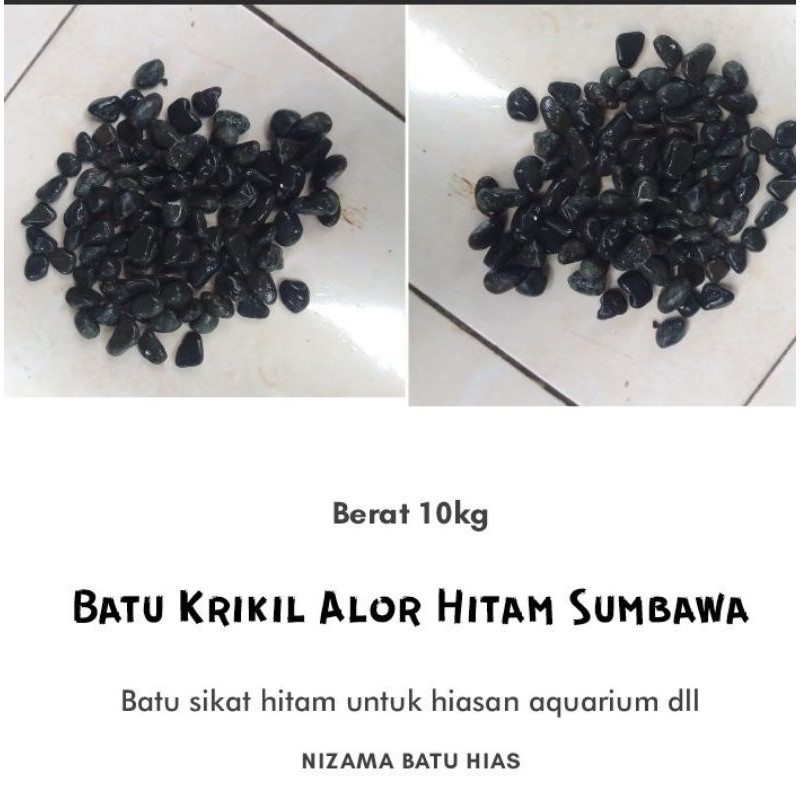 Batu Krikil Hitam 10Kg/Batu Hitam Pekat/Batu Koral Hitam/Batu Sikat Hitam