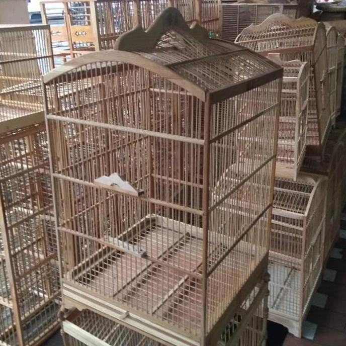 SUPER DEAL - sangkar burung kotak ( kayu jati mentahan )
