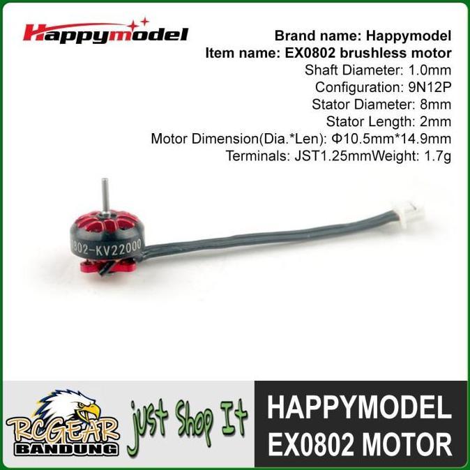Happymodel EX0802 Brushless Motor 1mm shaft Mobula6 Moblite6 Moblite7
