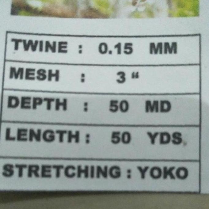 CUCI GUDANG - jaring burung hitam tinggi 3.75 meter.