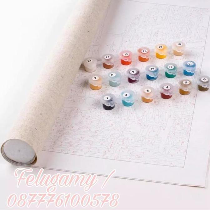 Ready Paint by Number Lukisan Bunga Daisy