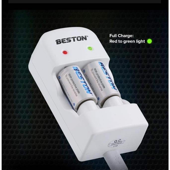 Beston Rechargeable Battery (Baterai Cas) CR123 / CR 123A 650mAh