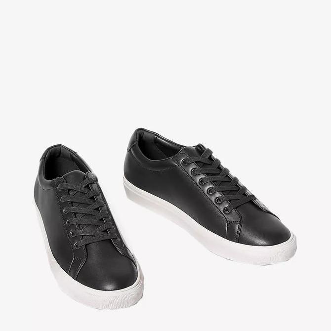 Ready MARKS & SPENCER Lace-Up Trainers Original Sepatu Sneakers Pria - Black