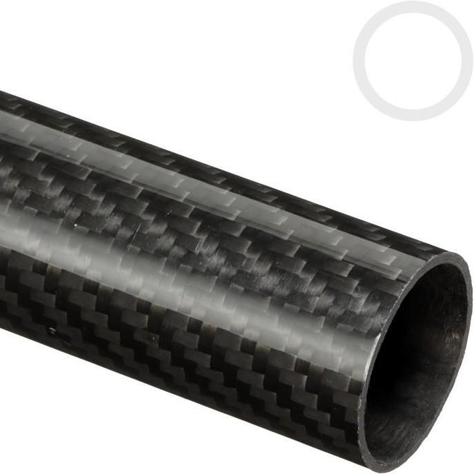 1meter Pipa carbon tube karbon tube OD 30mm ID 28mm tebal 1mm 3K GLosy