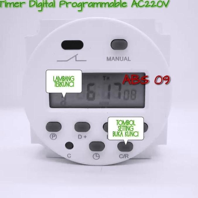Timer Digital saklar otomatis alat on off lampu listrik AC220v AC 220v