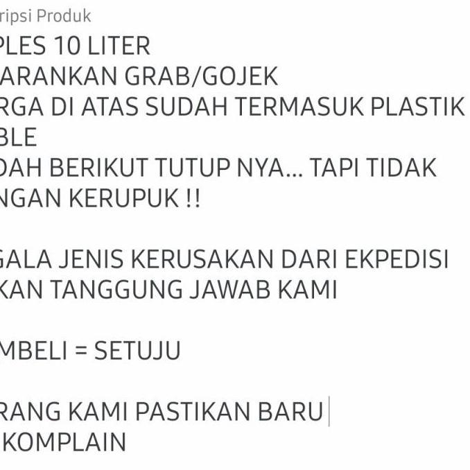 Toples Plastik 10 liter