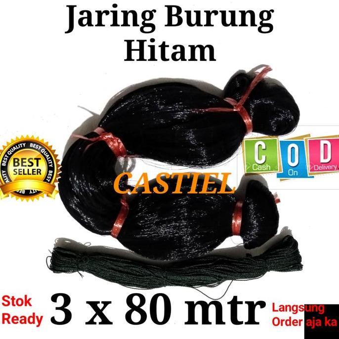 PROMO HARI INI - COD Jaring burung hitam tinggi 3 meter jaring prenjak emprit bondol jaring burung k