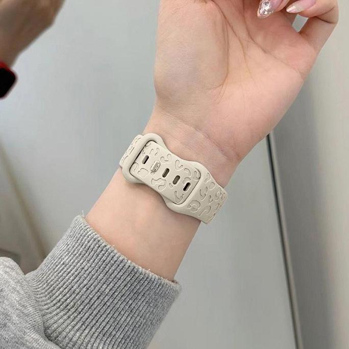 Tali Jam Tangan Silicone Printed Strap for IWatch 49 Mm 45mm 44mm 42mm 41mm 40mm 38 mm Print Soft Sp