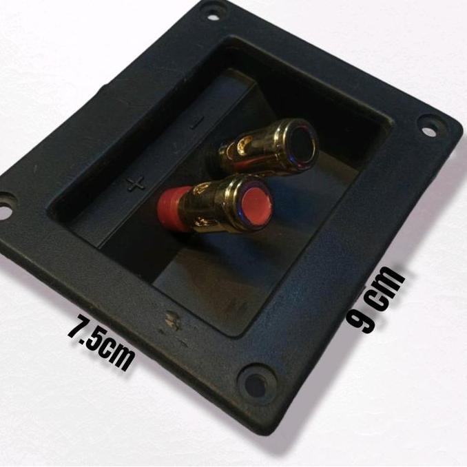 KOQOZIE Terminal box Speaker Persegi Binding Post Emas dengan Kualitas Bass Terbaik Gold