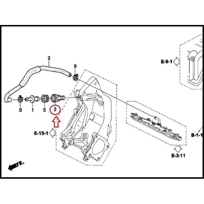 TERBARU JOINT JOIN GROMMET SEAL PCV VALVE HONDA CIVIC FD CRV RE 2008 2009 2010 2011 2012 ORIGINAL 