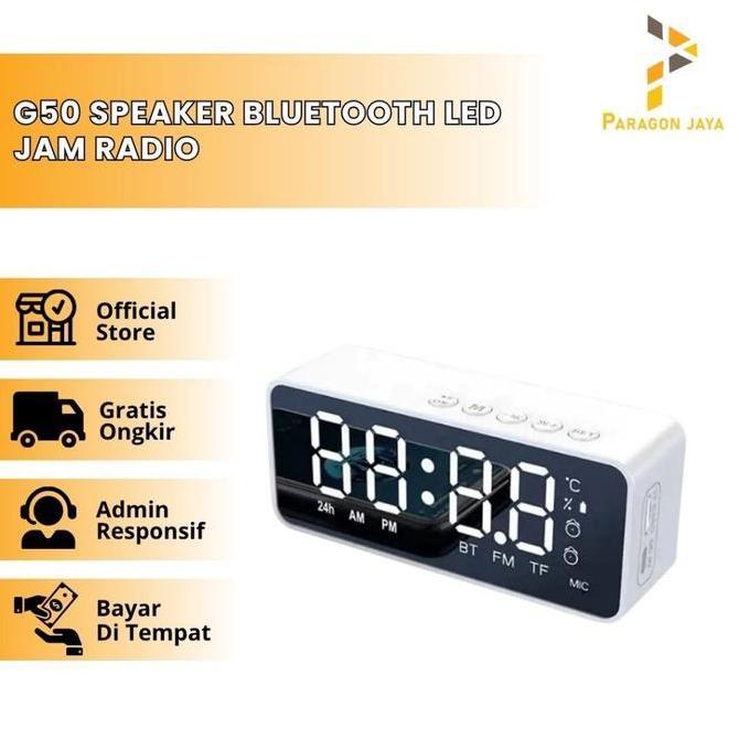 ZCXVC G50 Speaker Bluetooth LED Jam Radio Full Bass Loudspeaker Music Box