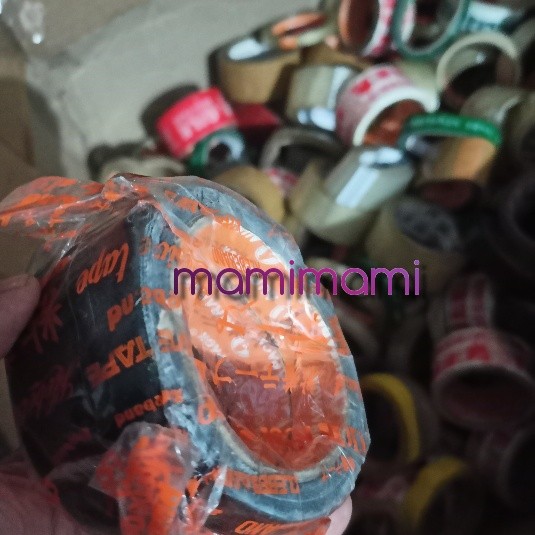 Lakban Kiloan Layak Pakai 1Kg Campur Solasi Fragile Warna Reject Baru